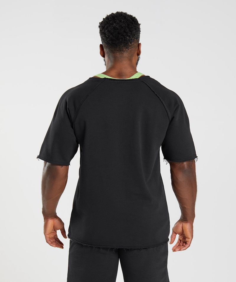 Men's Gymshark Legacy Rag Tops Black | USA  3206-UYVSH