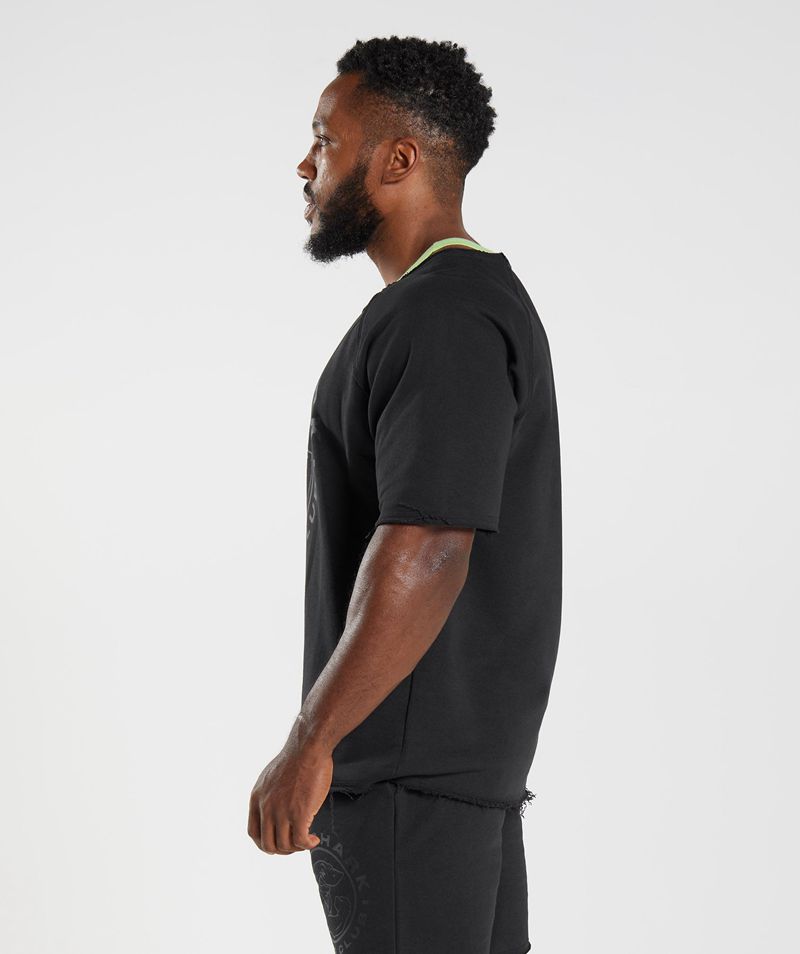 Men's Gymshark Legacy Rag Tops Black | USA  3206-UYVSH