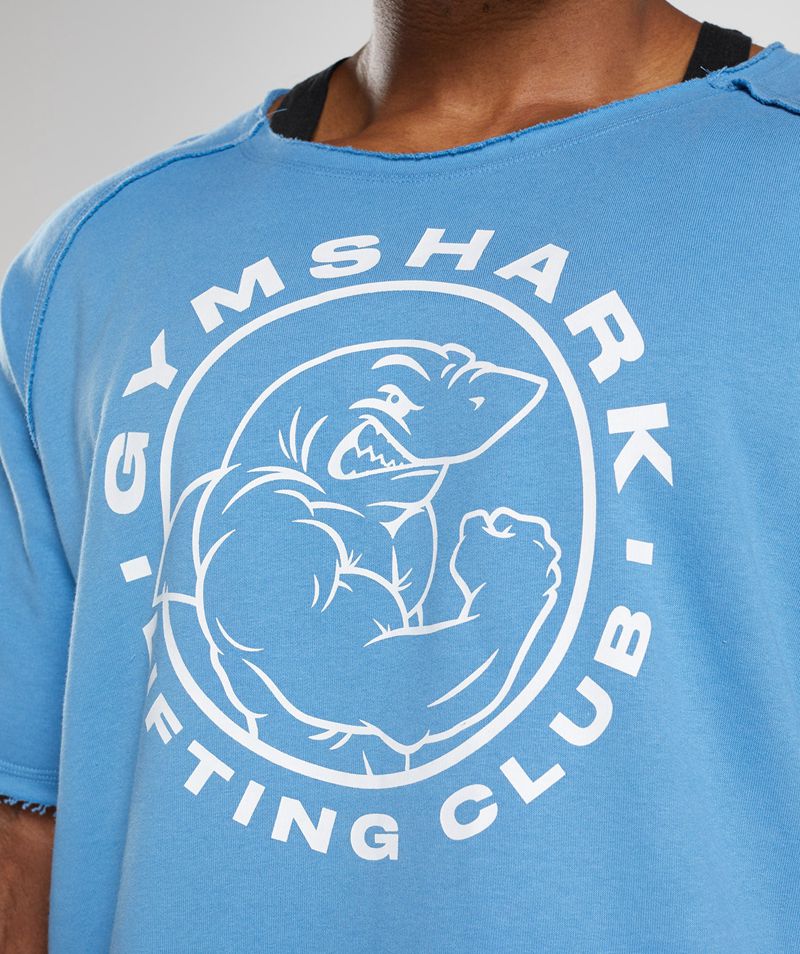 Men's Gymshark Legacy Rag Tops Blue | USA  3274-DCMRS