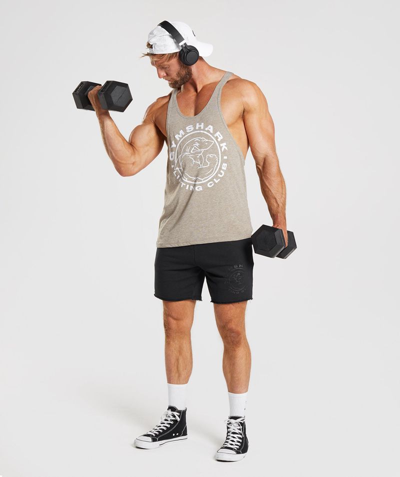 Men's Gymshark Legacy Stringer Beige | USA  4961-BAYTO