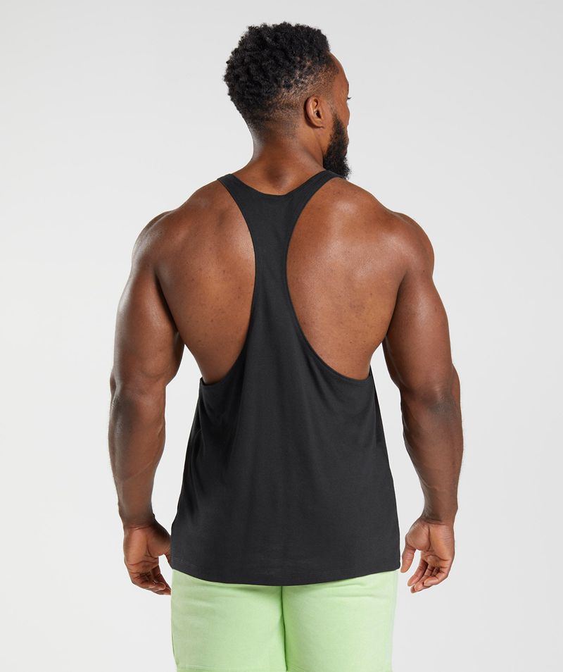 Men's Gymshark Legacy Stringer Black | USA  4315-FLGVP