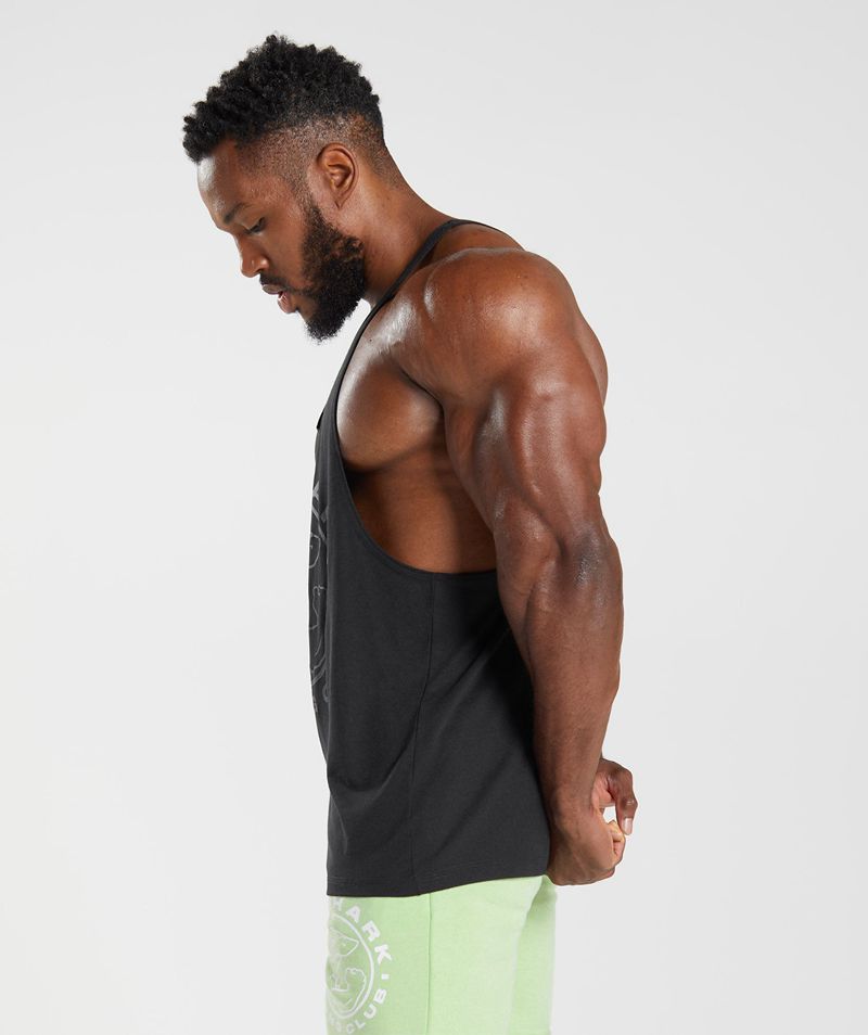 Men's Gymshark Legacy Stringer Black | USA  4315-FLGVP