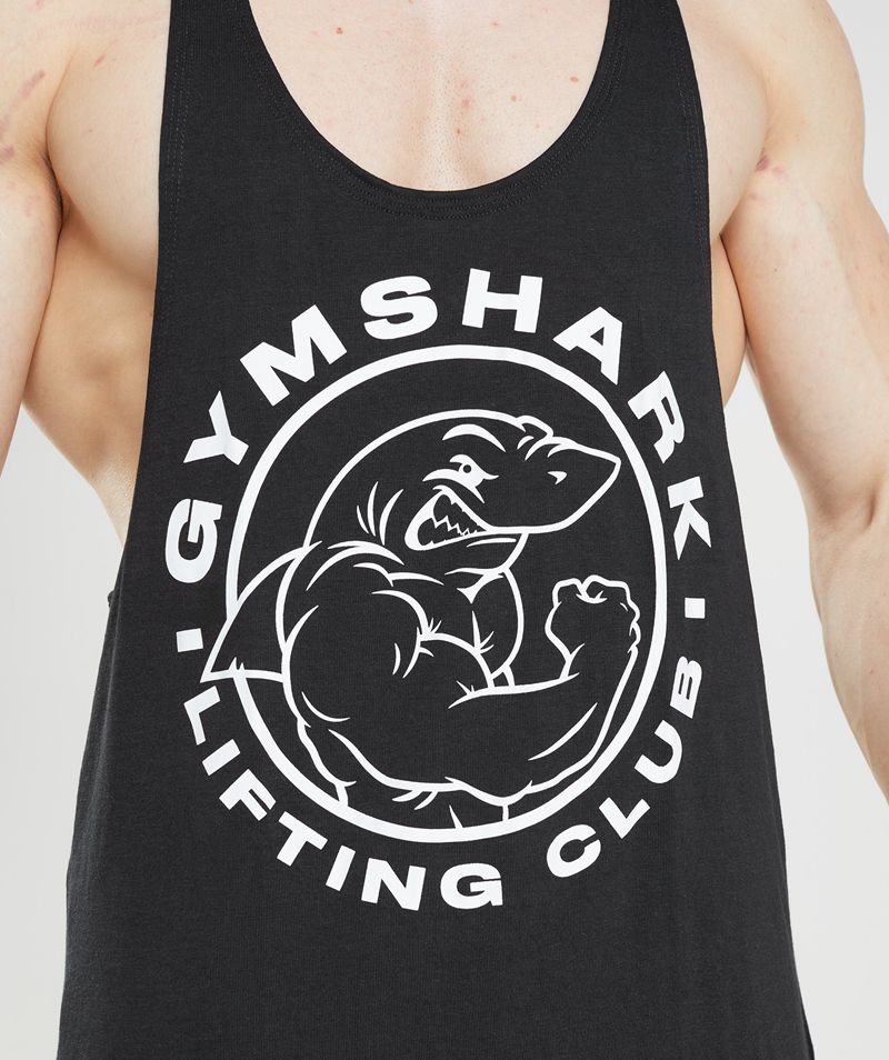 Men's Gymshark Legacy Stringer Black | USA  7410-ZWYMG