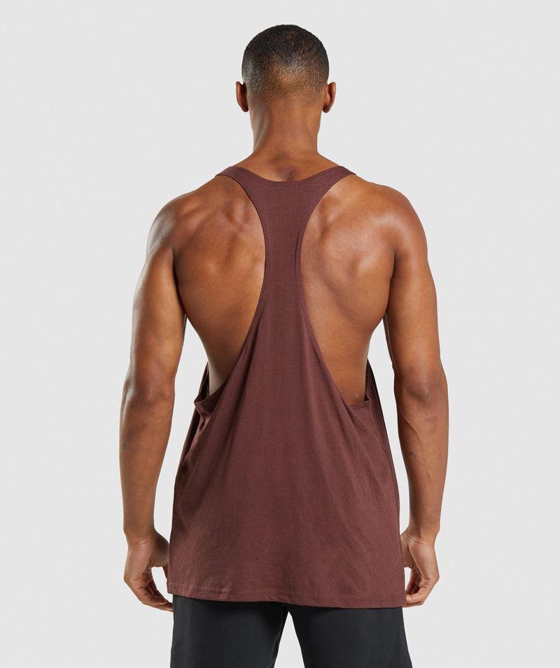 Men's Gymshark Legacy Stringer Burgundy | USA  1846-EPIUZ