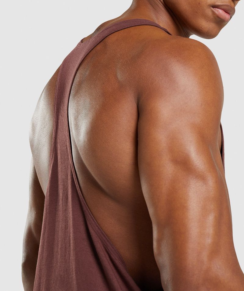 Men's Gymshark Legacy Stringer Burgundy | USA  1846-EPIUZ