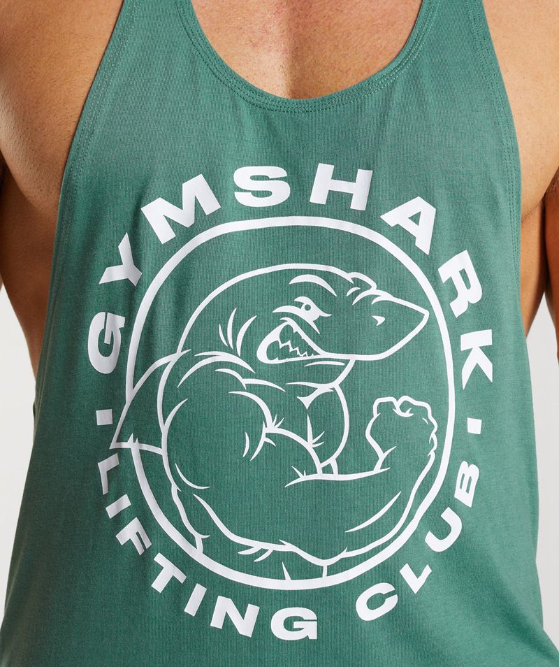 Men's Gymshark Legacy Stringer Green | USA  8526-UOKXL