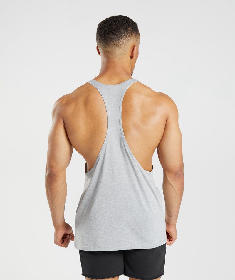 Men's Gymshark Legacy Stringer Light Grey | USA  5839-ZMTRH