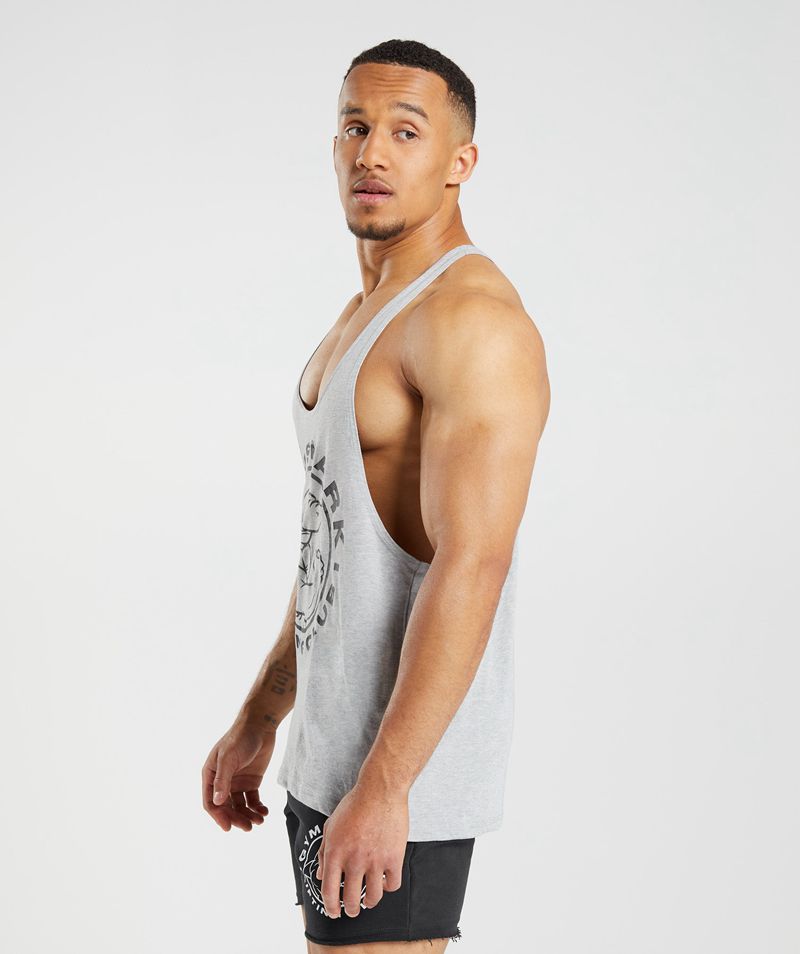 Men's Gymshark Legacy Stringer Light Grey | USA  5839-ZMTRH