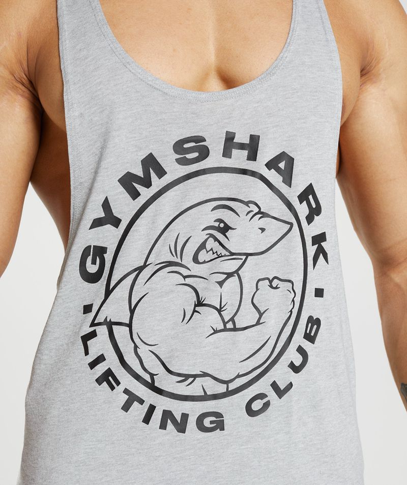 Men's Gymshark Legacy Stringer Light Grey | USA  5839-ZMTRH