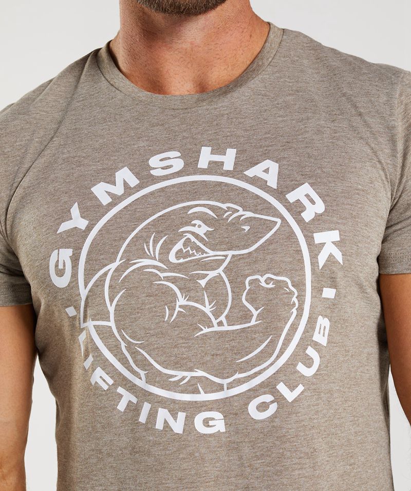 Men's Gymshark Legacy T-Shirts Beige | USA  9758-YKDUF