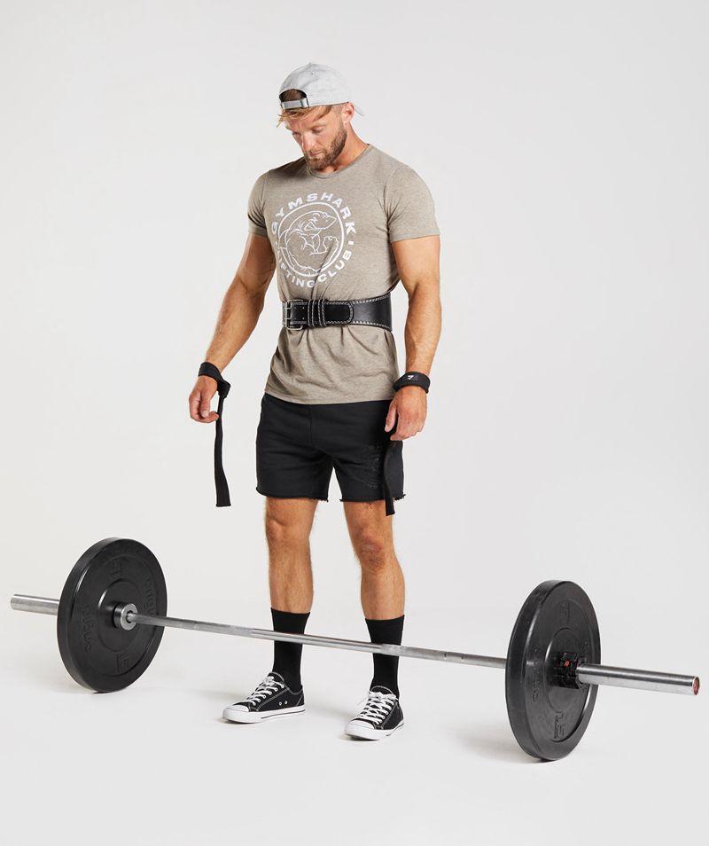 Men's Gymshark Legacy T-Shirts Beige | USA  9758-YKDUF