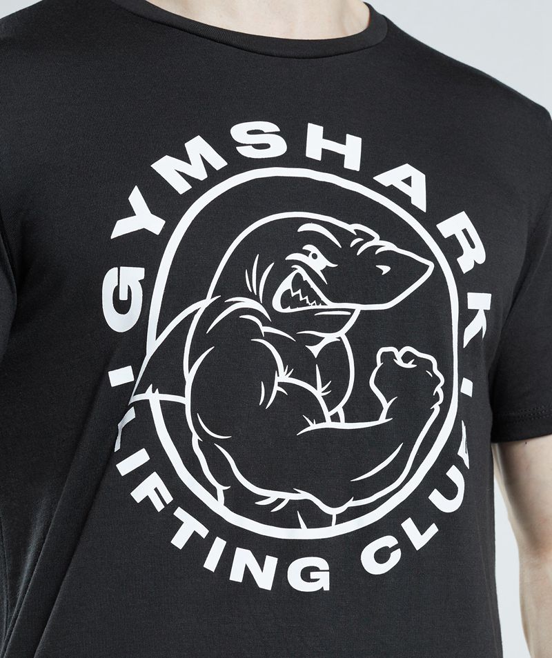 Men's Gymshark Legacy T-Shirts Black | USA  7340-MLDEF