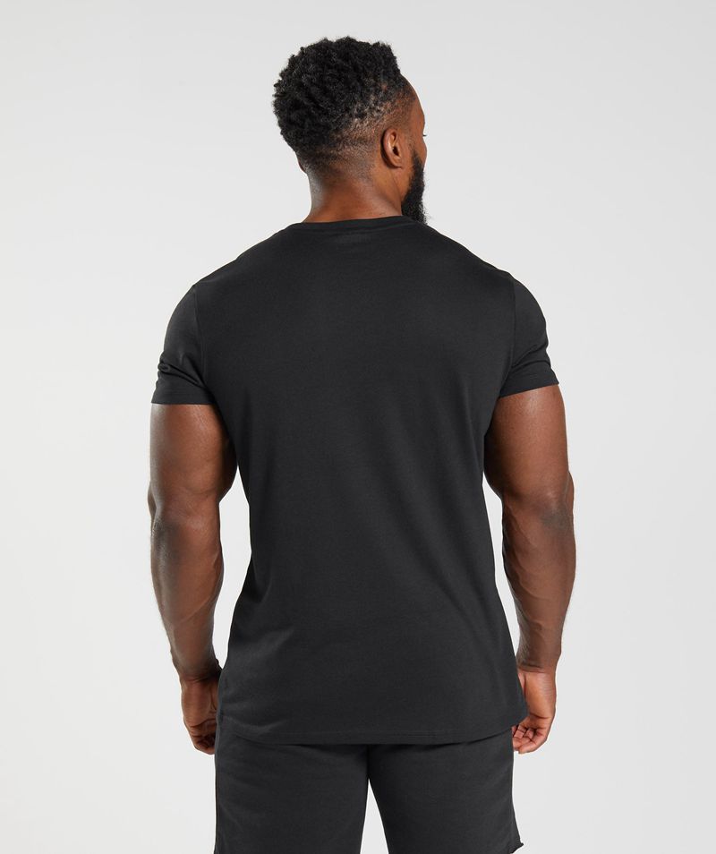 Men's Gymshark Legacy T-Shirts Black | USA  7814-ZYOAW