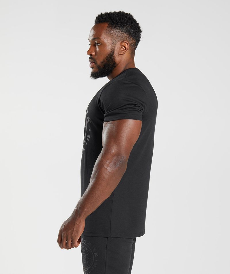 Men's Gymshark Legacy T-Shirts Black | USA  7814-ZYOAW