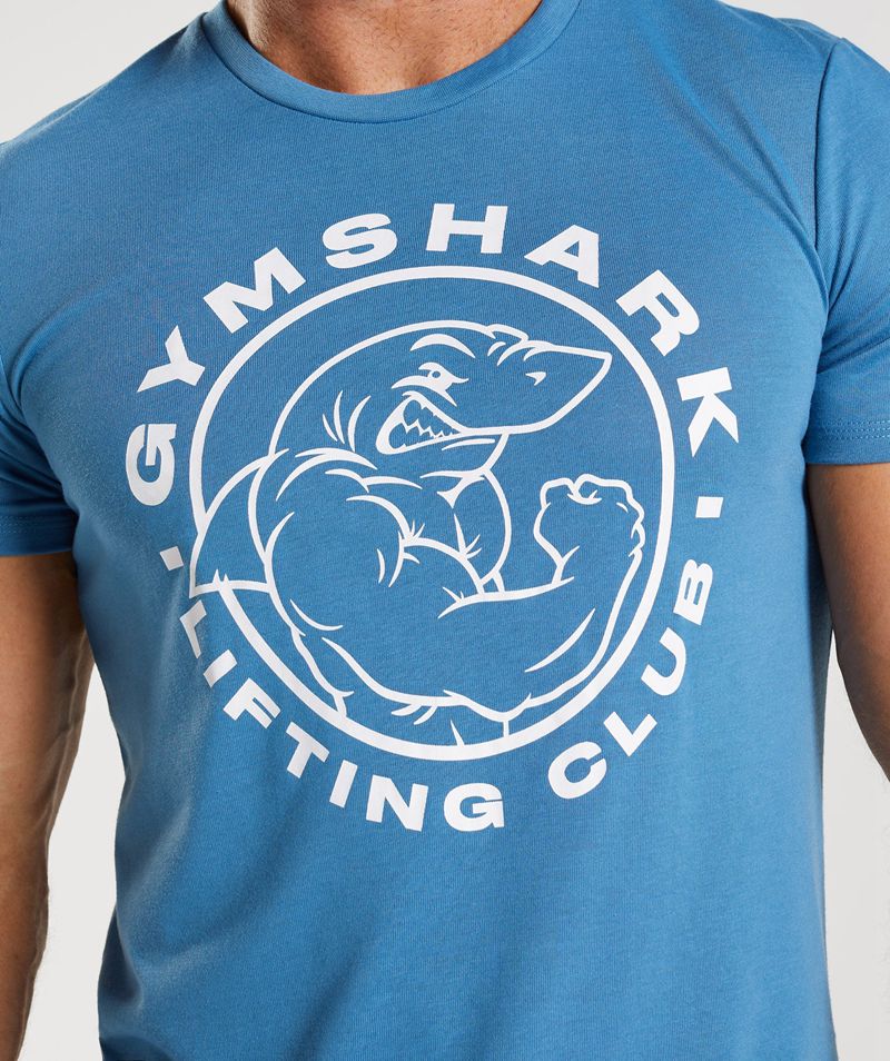 Men's Gymshark Legacy T-Shirts Blue | USA  0963-OTUJD