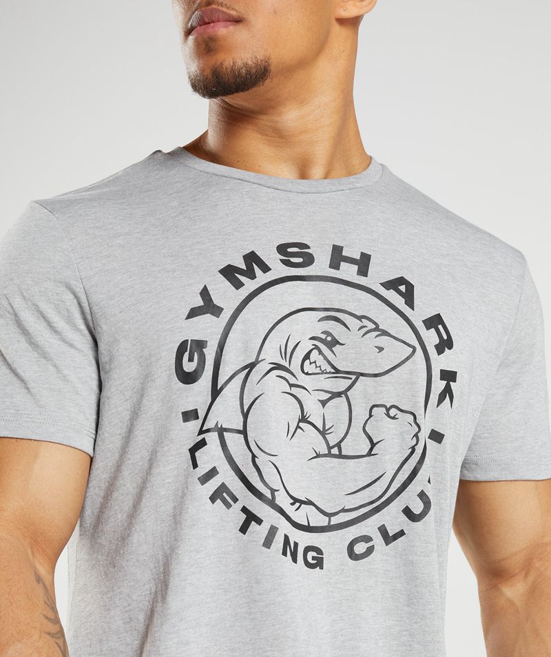 Men's Gymshark Legacy T-Shirts Light Grey | USA  9683-ETFDP