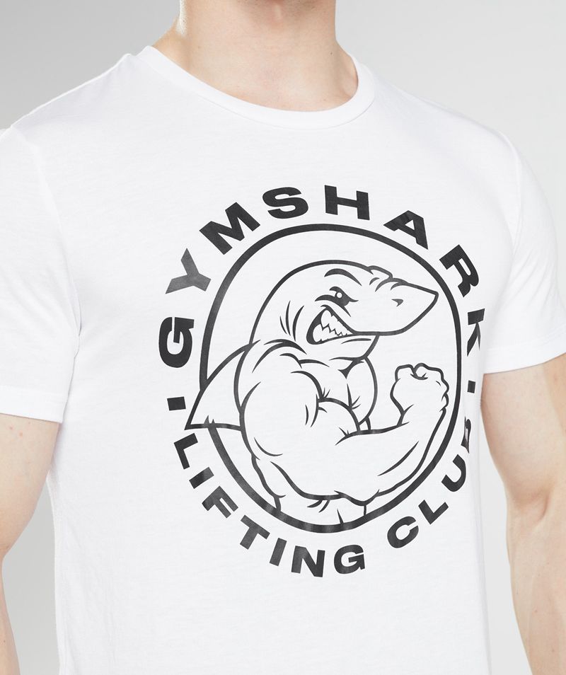 Men's Gymshark Legacy T-Shirts White | USA  6573-XGKCR