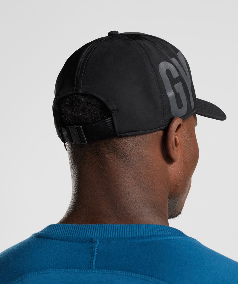 Men's Gymshark Logo Trucker Caps Black | USA  3097-CPIDW