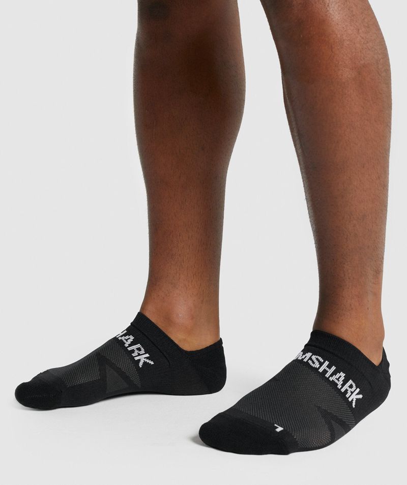 Men's Gymshark No Show Performance Socks Black | USA  9426-CKJNM