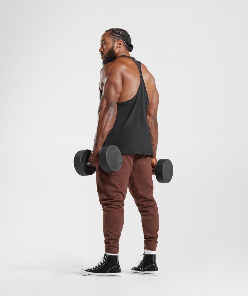 Men's Gymshark Power Joggers Burgundy | USA  3586-IWYEP