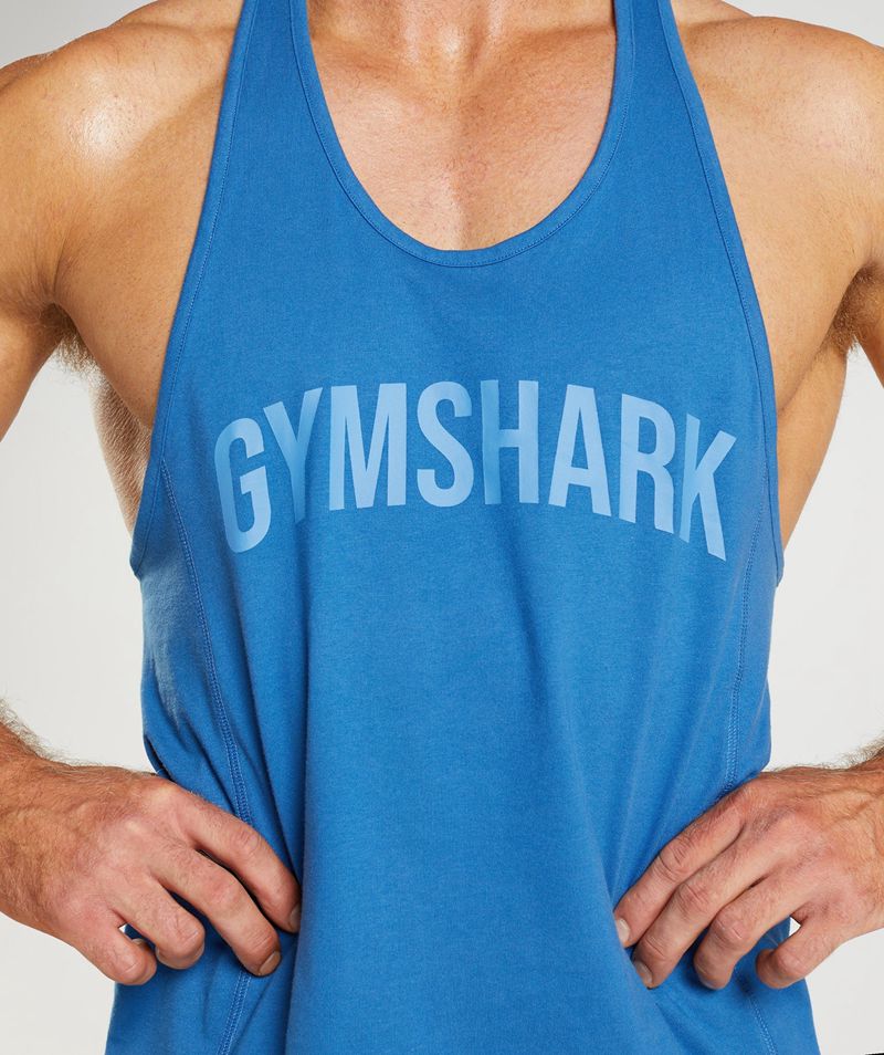 Men's Gymshark Power Stringer Blue | USA  6591-XBYNZ