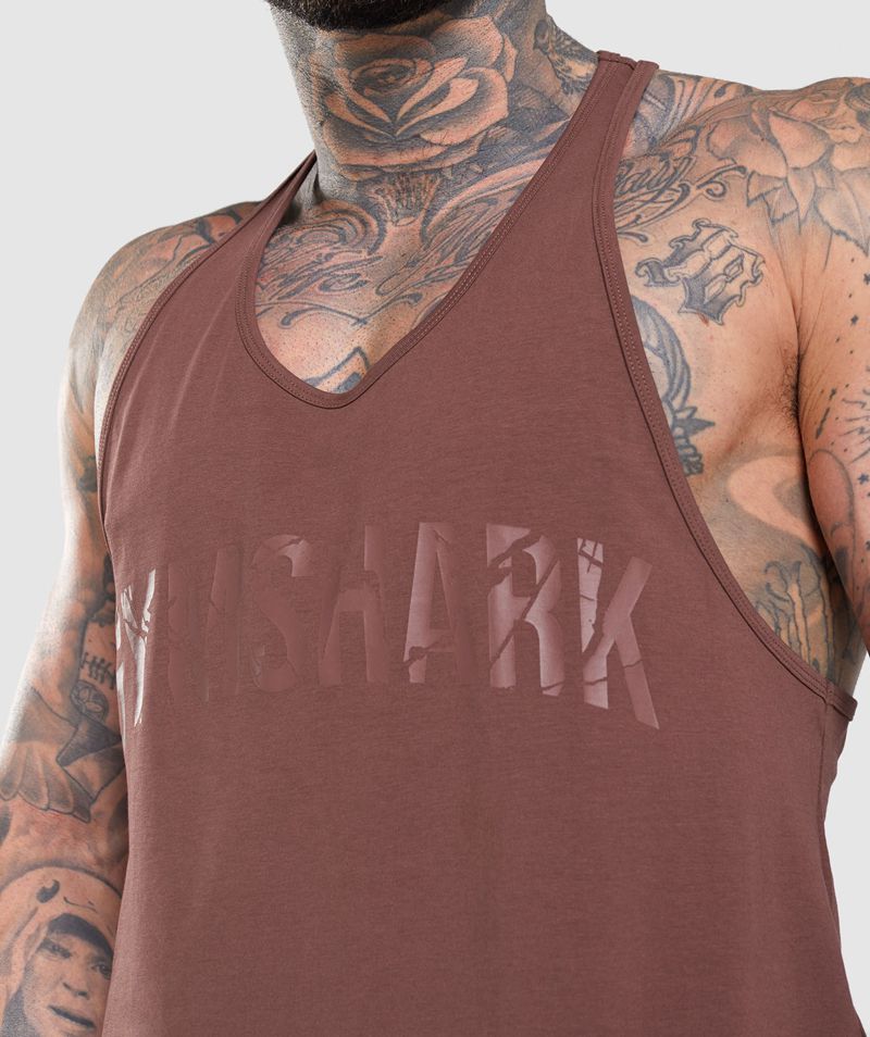 Men's Gymshark Power Stringer Burgundy | USA  1790-DQWJI