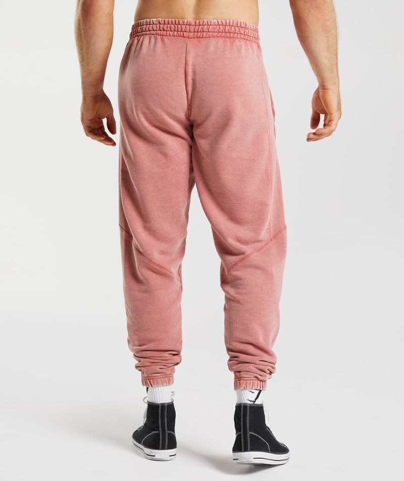 Men's Gymshark Power Washed Joggers Rose | USA  0476-BPFRU