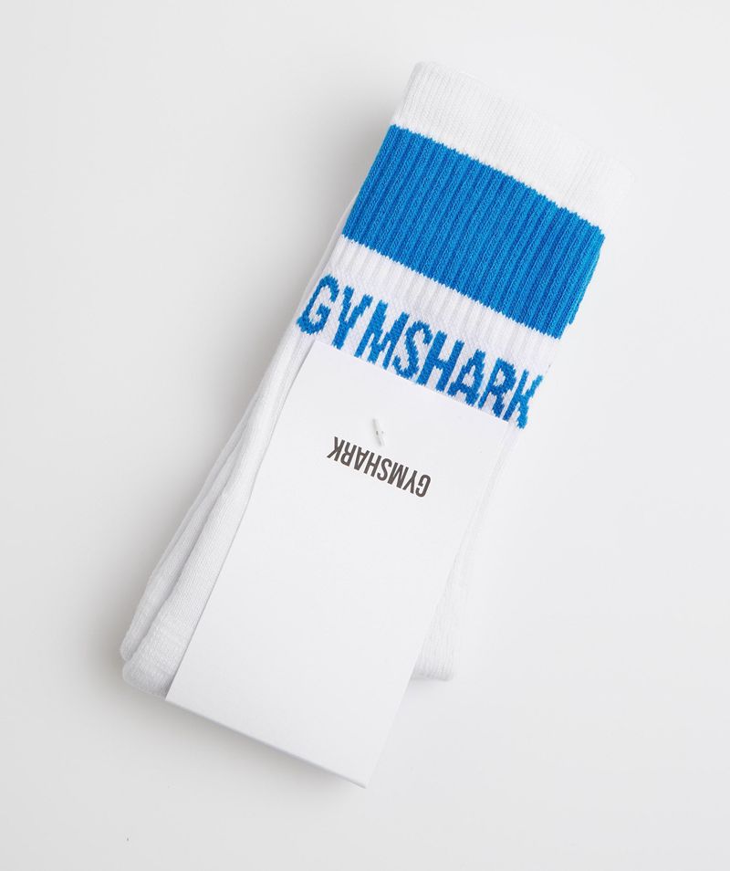 Men's Gymshark Premium Jacquard Single Socks Blue | USA  1524-UGMLO