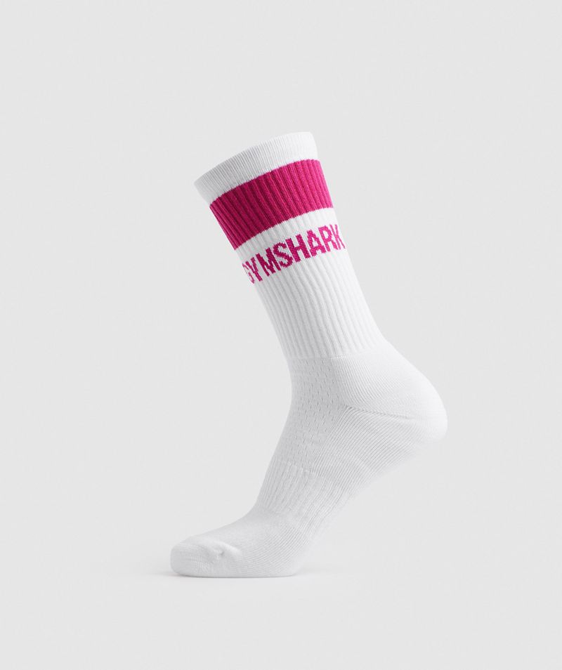 Men\'s Gymshark Premium Jacquard Single Socks Pink | USA  3521-CIJFU