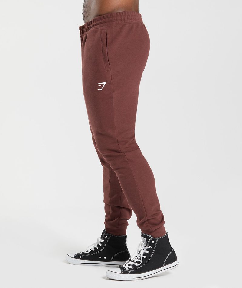 Men's Gymshark React Joggers Burgundy | USA  0496-CVSPT