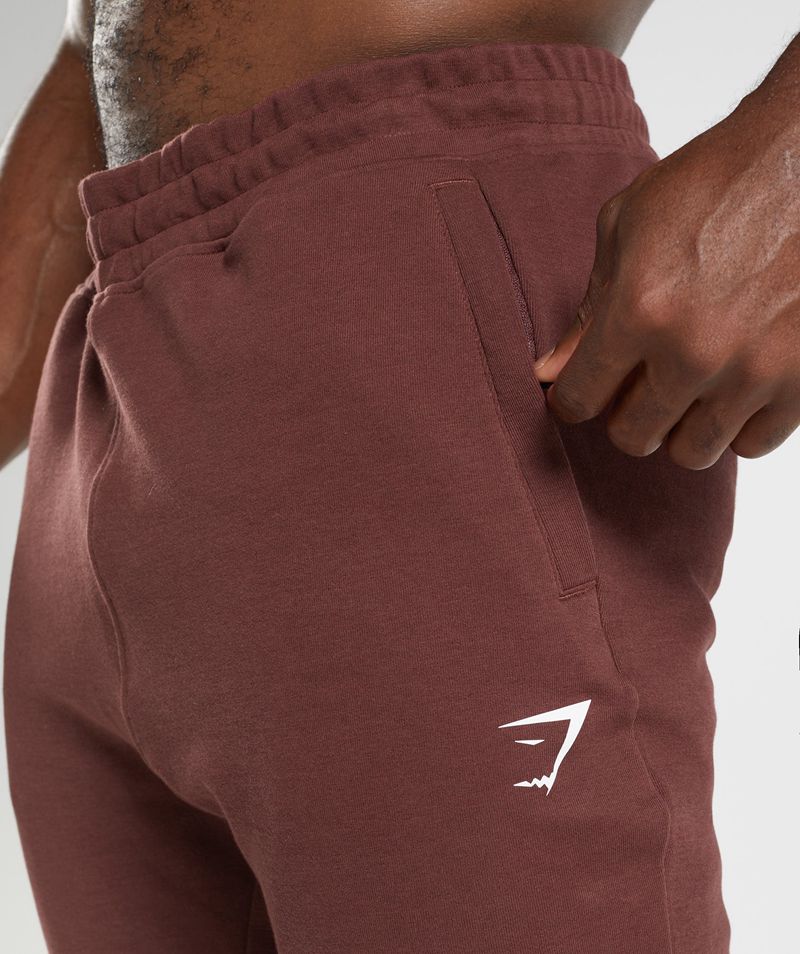 Men's Gymshark React Joggers Burgundy | USA  0496-CVSPT