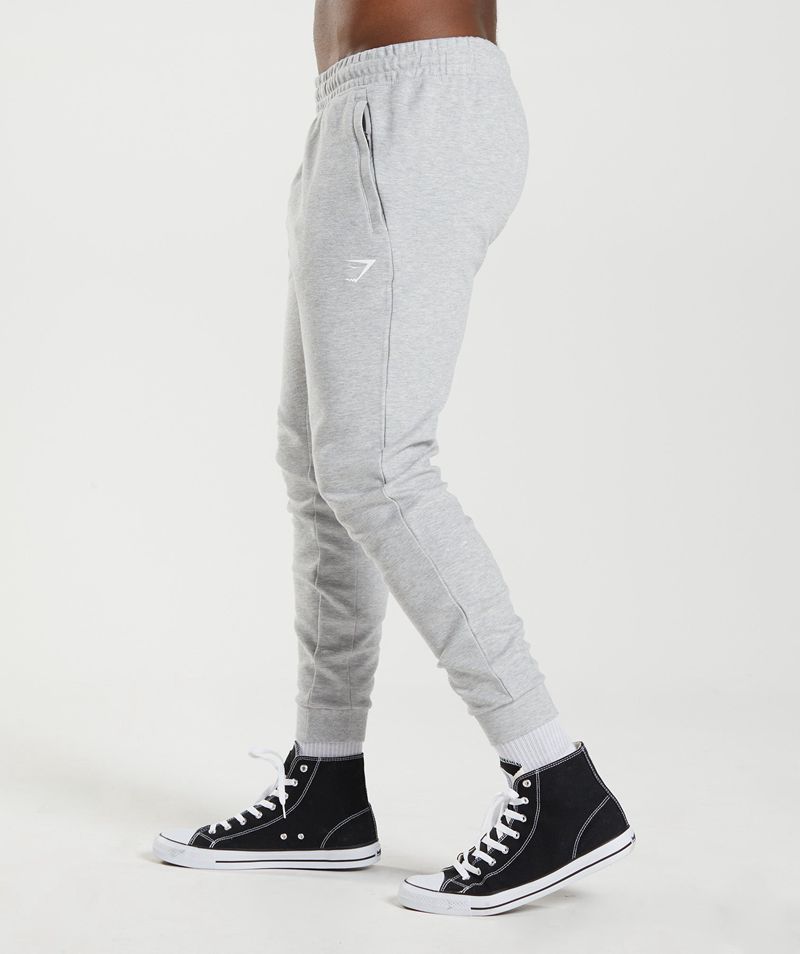 Men's Gymshark React Joggers Light Grey | USA  6179-YVJSI