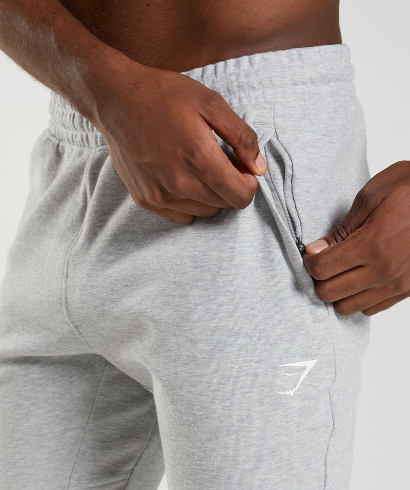 Men's Gymshark React Joggers Light Grey | USA  6179-YVJSI