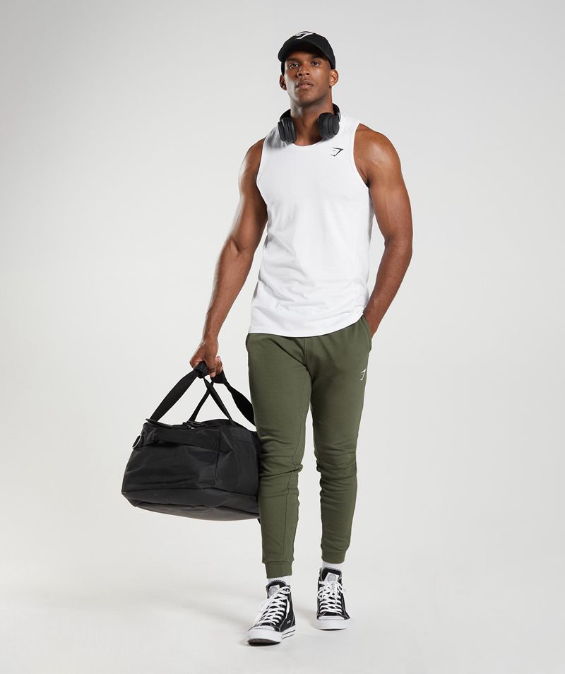 Men's Gymshark React Joggers Olive | USA  4159-WKQMA