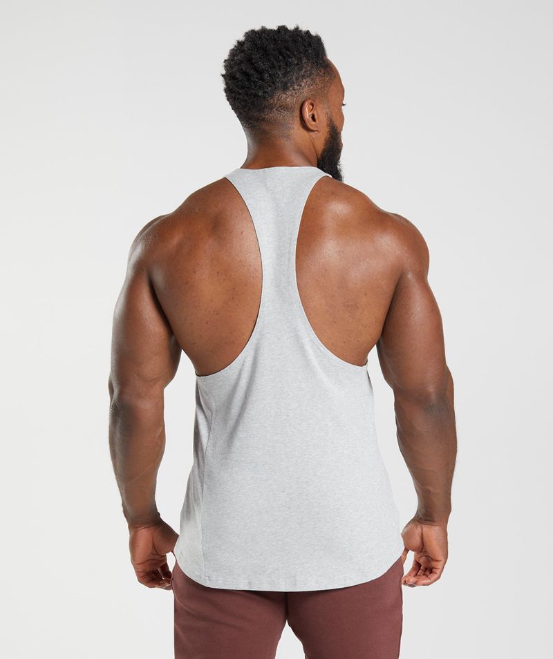 Men's Gymshark React Stringer Light Grey | USA  7321-AGIZN