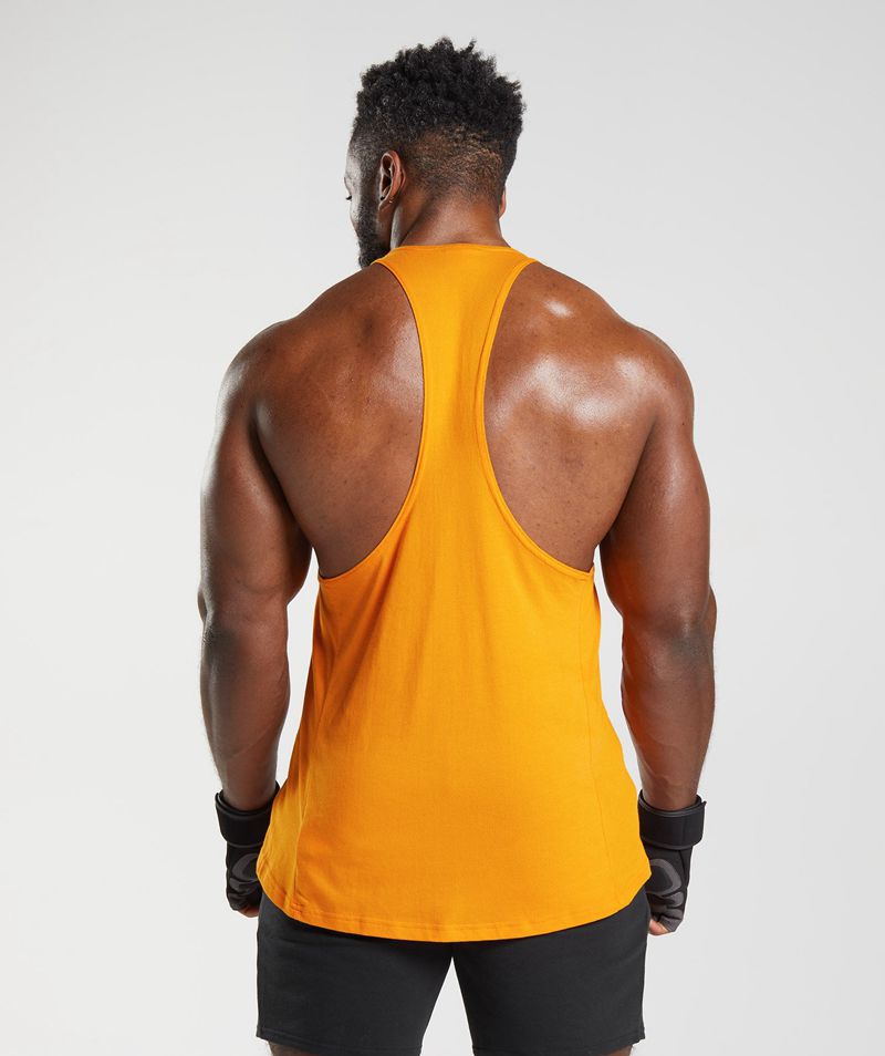 Men's Gymshark React Stringer Orange | USA  9674-UAXYM