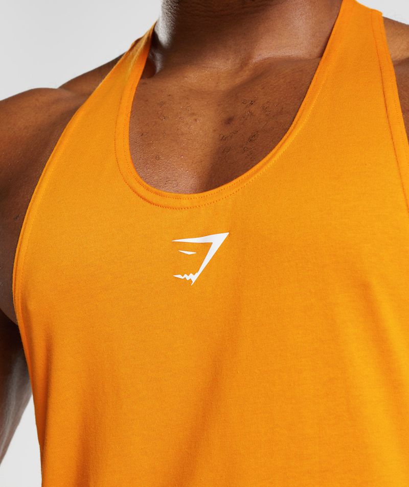 Men's Gymshark React Stringer Orange | USA  9674-UAXYM