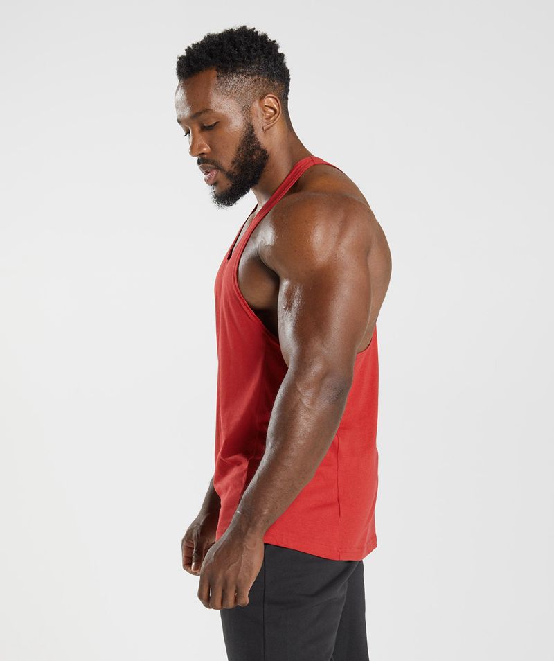 Men's Gymshark React Stringer Red | USA  9731-UVEXO