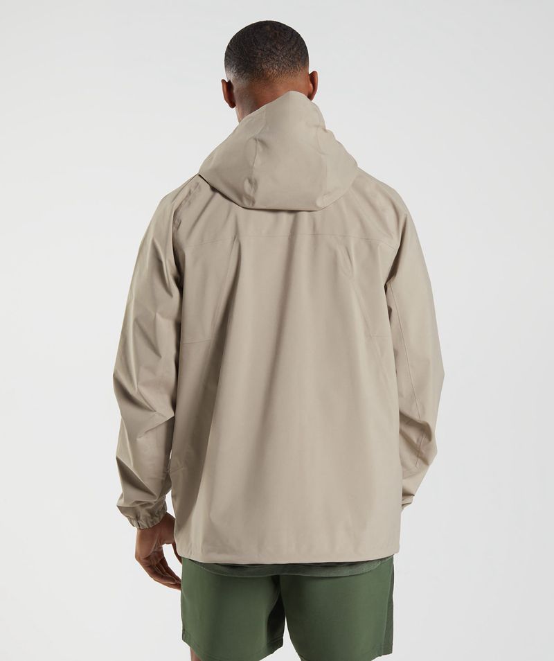 Men's Gymshark Retake Jackets Beige | USA  9516-VBMPE