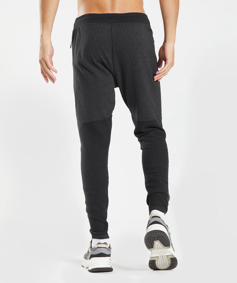 Men's Gymshark Retake Knit Joggers Black | USA  7136-EQVIJ