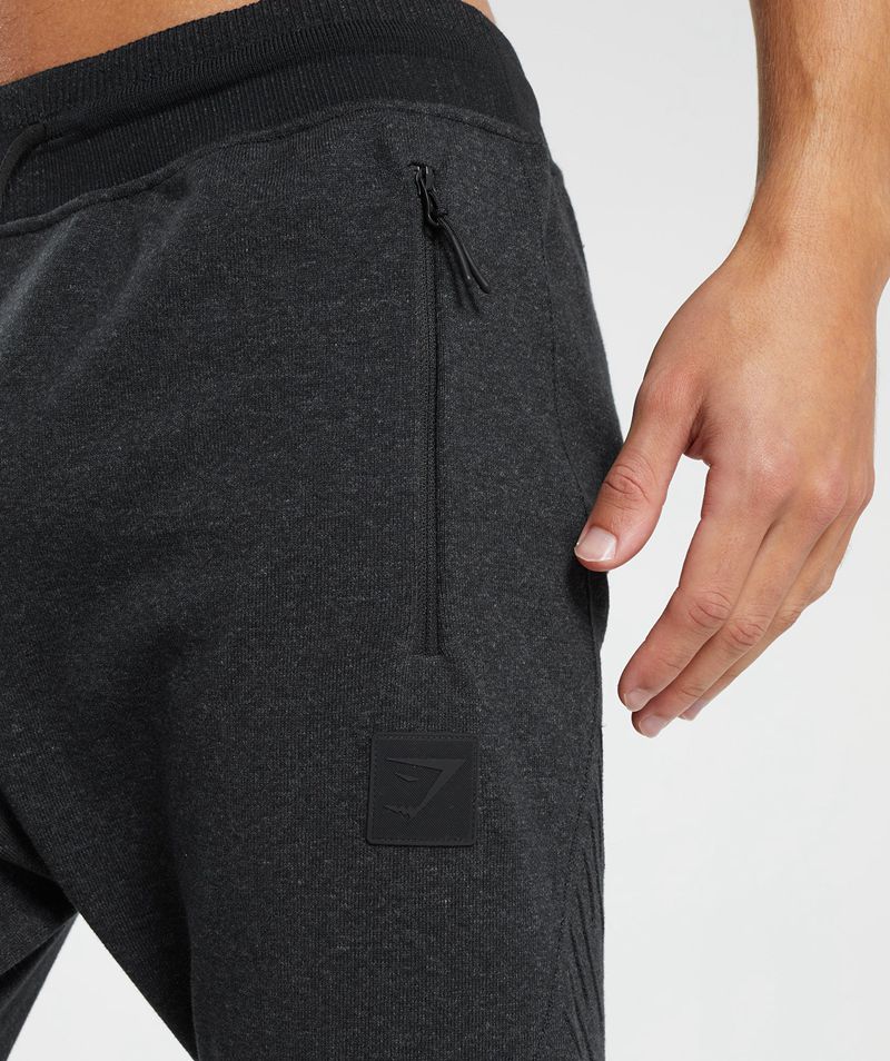 Men's Gymshark Retake Knit Joggers Black | USA  7136-EQVIJ