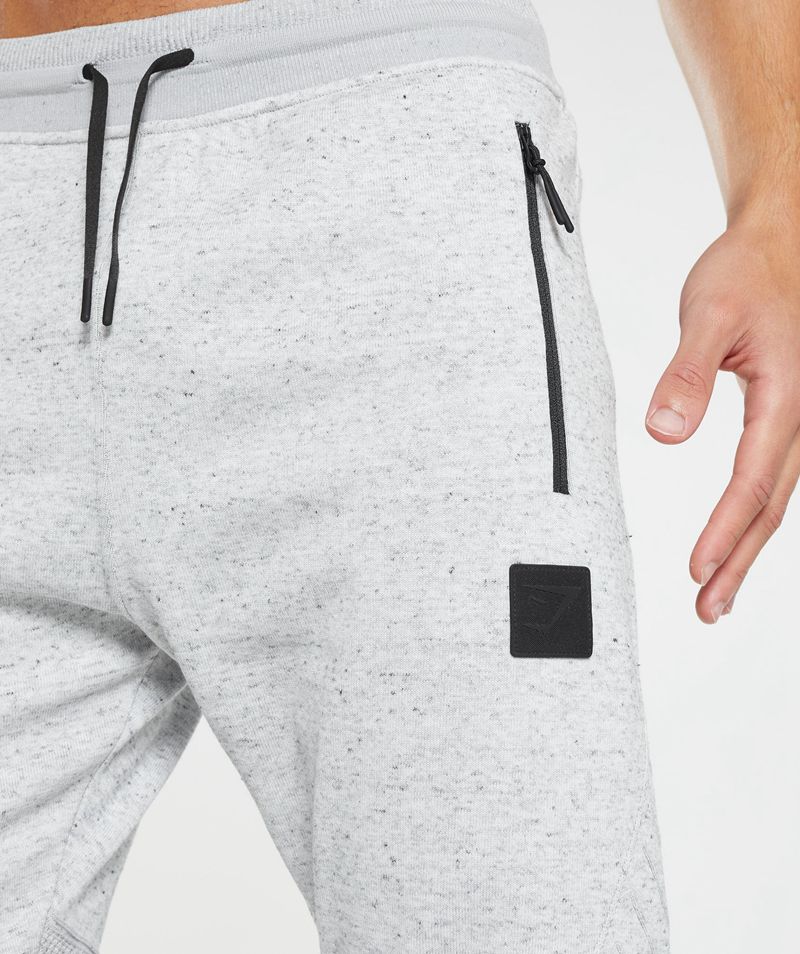 Men's Gymshark Retake Knit Joggers Light Grey | USA  6192-YHWSA