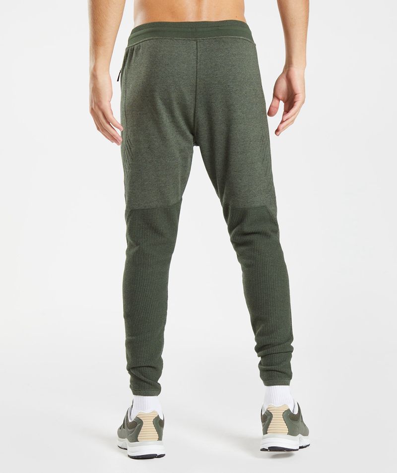 Men's Gymshark Retake Knit Joggers Olive | USA  7041-DSCKE