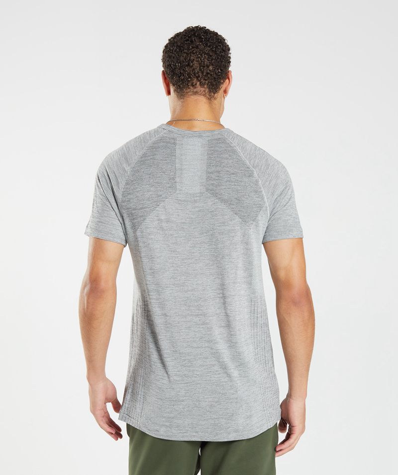 Men's Gymshark Retake Seamless T-Shirts Light Grey | USA  1062-QPHZB