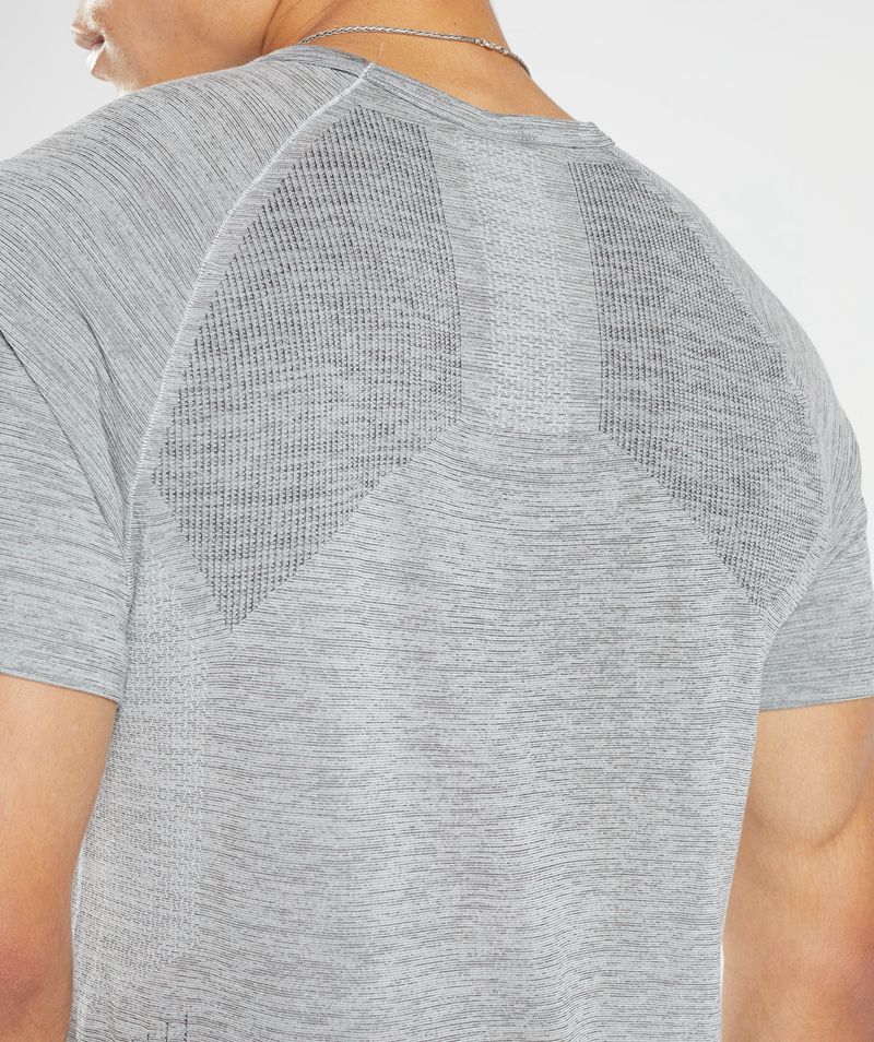 Men's Gymshark Retake Seamless T-Shirts Light Grey | USA  1062-QPHZB