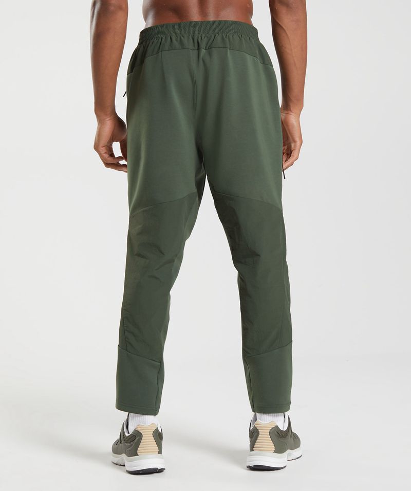 Men's Gymshark Retake Woven Joggers Olive | USA  2504-DRKOW