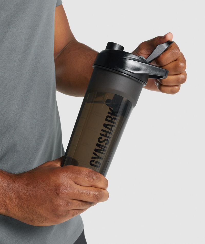 Men's Gymshark Shaker Water Bottles Black | USA  9436-RPVMT