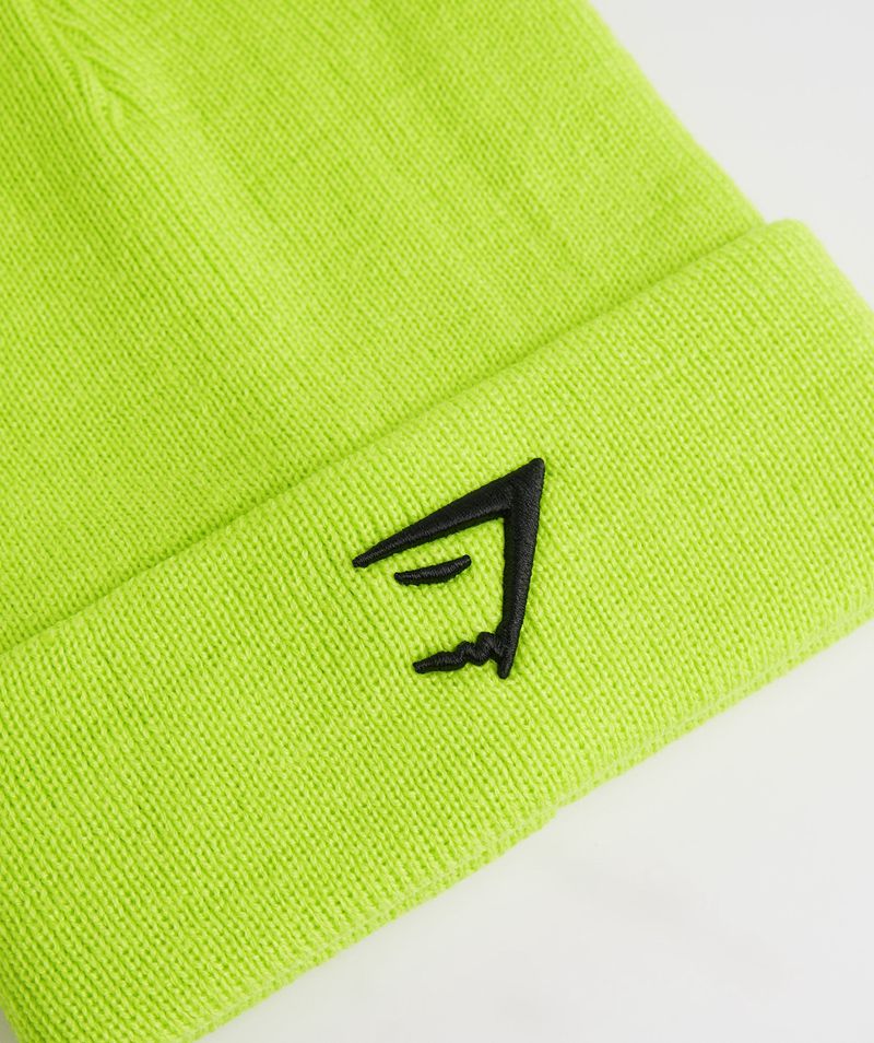 Men's Gymshark Sharkhead Beanie Green | USA  4560-GEZNW