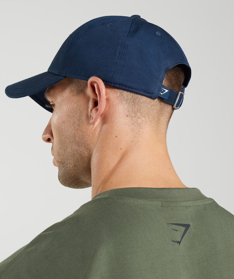 Men's Gymshark Sharkhead Caps Navy | USA  1354-FETWL