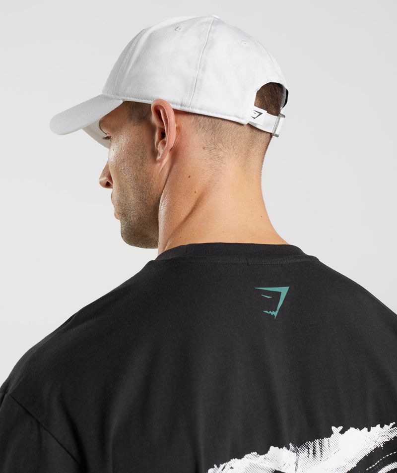 Men's Gymshark Sharkhead Caps White | USA  6421-MYIDA